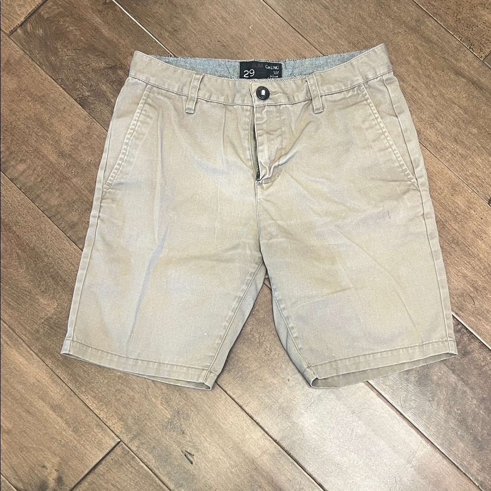 Blue Crown Men's Tan Slim Chino Shorts Sz 29